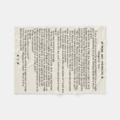 ジェーンAustenの高慢と偏見の文献の引用文 フリースブランケット (正面(横))