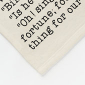 ジェーンAustenの高慢と偏見の文献の引用文 フリースブランケット (角)