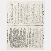 ジェーンAustenの高慢と偏見の文献の引用文B フリースブランケット (正面)