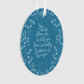 ジェーンAustenの高慢と偏見花愛引用文 オーナメント (正面)