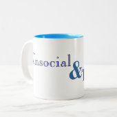 ジェーンAustenのUnsocial無愛想な引用文のマグ ツートーンマグカップ (正面左)