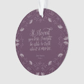 ジェーンAustenエマの本紫色の花愛引用文 オーナメント (正面)