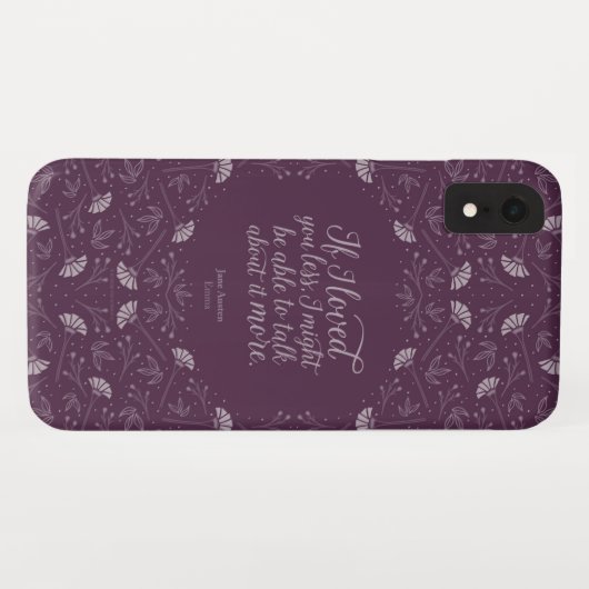 ジェーンAustenエマの本紫色の花愛引用文 Case-Mate iPhoneケース (裏面(横))