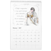 ジェーンAusten愛結婚の引用語句のカレンダー2013年 カレンダー (2月 2027)