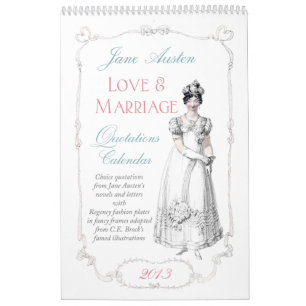 ジェーンAusten愛結婚の引用語句のカレンダー2013年 カレンダー