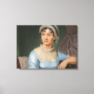 ジェーンAusten色のポートレートのファインアートのキャンバス キャンバスプリント