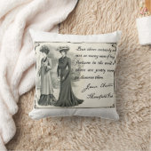 ジェーンAusten: かわいらしい女性 クッション (ブランケット)