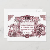 ジェーンAusten: Netherfieldの球の招待カード インビテーションポストカード (正面/裏面)