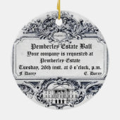 ジェーンAusten: Pemberleyの財産の球 セラミックオーナメント (裏面)