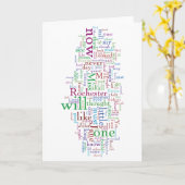 ジェーンEyreの単語の雲 カード (黄色い花)