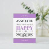 ジェーンEyre引用文 – 私はいつも幸せになるだろう ポストカード (スタンド正面)