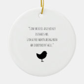 ジェーンEyre私は鳥のクリスマスのオーナメントではないです セラミックオーナメント (正面)