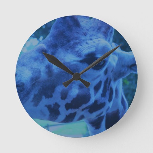 ジェーンHowarth著DSC_0729 (3).JPGの青いキリン ラウンド壁時計 (正面)