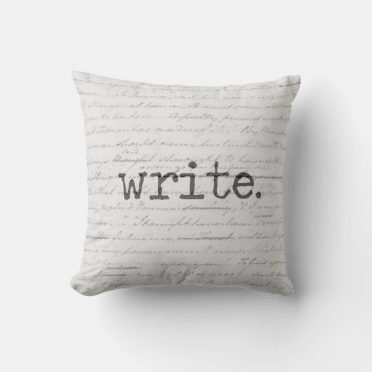ジェー書ン・オースティンのやる気を起こさせる原稿 クッション (正面)