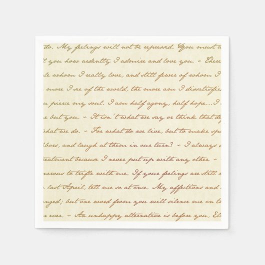 ジェー最高のン・アーステンの引用文 スタンダードカクテルナプキン (正面)