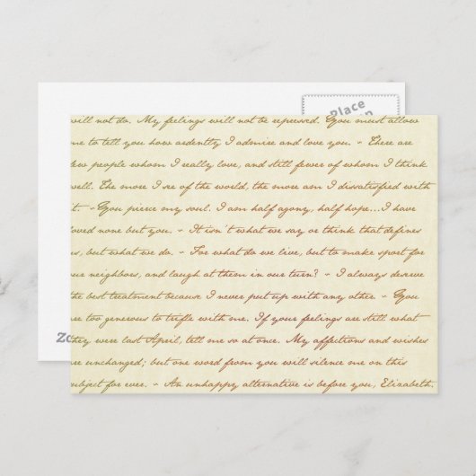 ジェー最高のン・アーステンの引用文 ポストカード (正面/裏面)