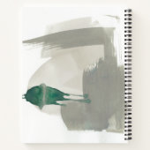 ジェ自然スチャ – 灰色と緑 ノートブック (裏面)