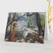 ジエスタ(ジャンヌがロッキングチェアで休む) カード (黄色い花)