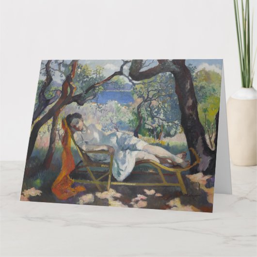 ジエスタ(ジャンヌがロッキングチェアで休む) カード (正面)