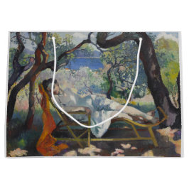 ジエスタ（太陽に照らされた庭で休むジャンヌ） ラージペーパーバッグ