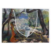 ジエスタ(太陽に照らされた庭で休むジャンヌ) ラージペーパーバッグ (裏面)