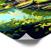 ジエトホーンオランダヴィンテージ旅行イラストレーション ポスター (角)