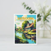 ジエトホーンオランダヴィンテージ旅行イラストレーション ポストカード (スタンド正面)