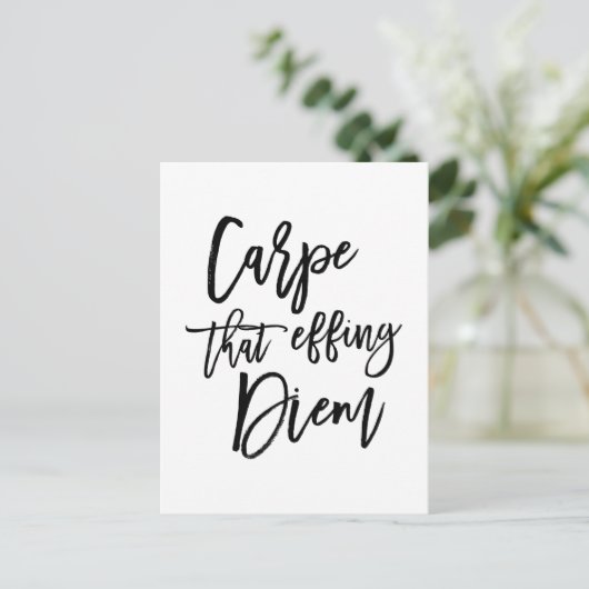 ジエムハンドレタス効果カーペ引用文 ポストカード (スタンド正面)