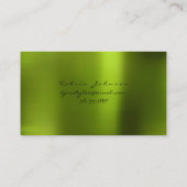 ジエリースタイリスト金ゴールドボールレモングリーンメタル 名刺 (裏面)