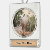 ジオおもしろいン国立公園のヒツジ シルバープレートバナーオーナメント (左)