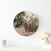 ジオおもしろいン国立公園のヒツジ ラージ壁時計 (ホーム)