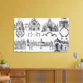 ジオの「ジャルディン・アングロ・シノワ」のグロットデザイン キャンバスプリント (インサイチュ (リビング))