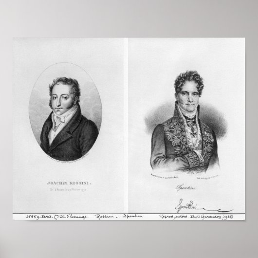 ジオアシノロッシーニガスパレの彫刻 ポスター (正面)