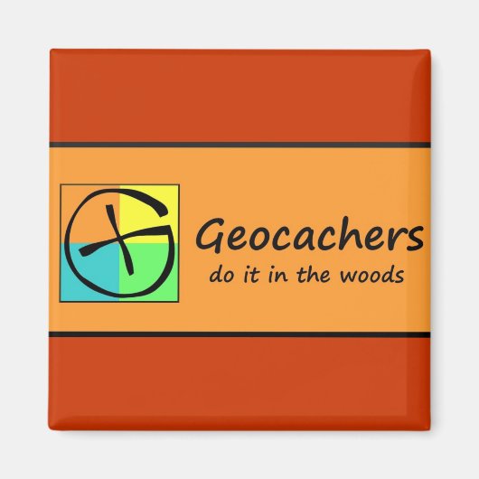 ジオカチャーは森でそれをする マグネット (正面)