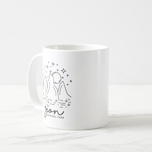 ジオカッコいいン国立公園お土産 コーヒーマグカップ (正面左)