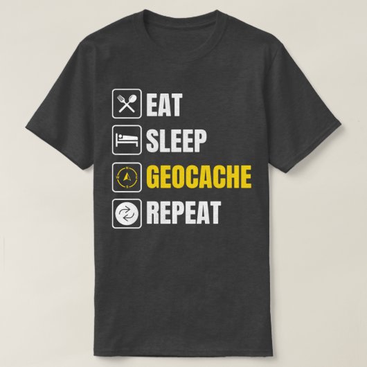 ジオカッシングジオカッシングGeocacher Geocache Geocaching Tシャツ (デザイン正面)
