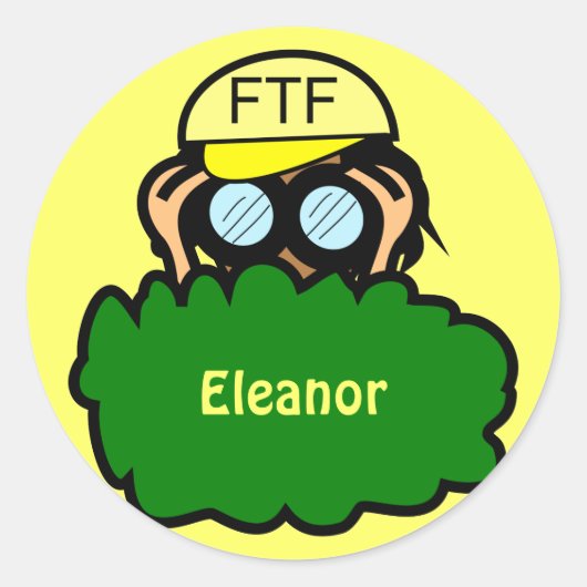 ジオカッ熱狂するサージオカチスワッグステッおもしろいカー ラウンドシール (正面)