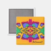 ジオカラフルダイヤモンドデザイン磁石 マグネット (正面/裏面)