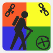 ジオキャッシュのロゴ スクエアシール (正面)