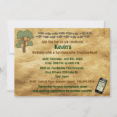 ジオキャッシュパーティの招待状カスタマイズ- 招待状 (裏面)