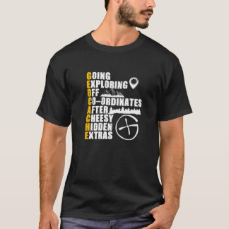 ジオキャッシュ定義トレジャージオカチャー Tシャツ