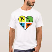 ジオキャッシングが好きな人への面白Tシャツ Tシャツ (正面)