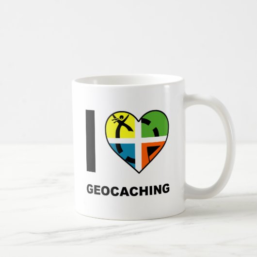 ジオキャッシングを愛するマグカップ コーヒーマグカップ (右)
