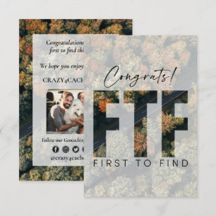 ジオキャッシング ファースト・トゥ・ファインド・キャッシュ お祝い カスタム カード