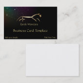 ジオグリフウフィントンホワイトホース金ゴールド 名刺 (正面/裏面)