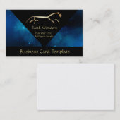 ジオグリフウフィントンホワイトホース金ゴールド 名刺 (正面/裏面)