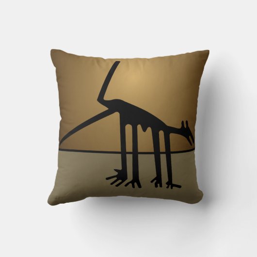 ジオグリフナスカペルー動物装飾用クッション クッション (裏面)