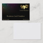 ジオグリフナスカラインペルー金ゴールドキツネロゴ 名刺 (正面/裏面)