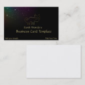 ジオグリフナスカラインペルー金ゴールドキツネ 名刺 (正面/裏面)