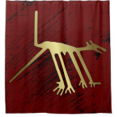 ジオグリフナスカ・ペルー動物 シャワーカーテン (正面)